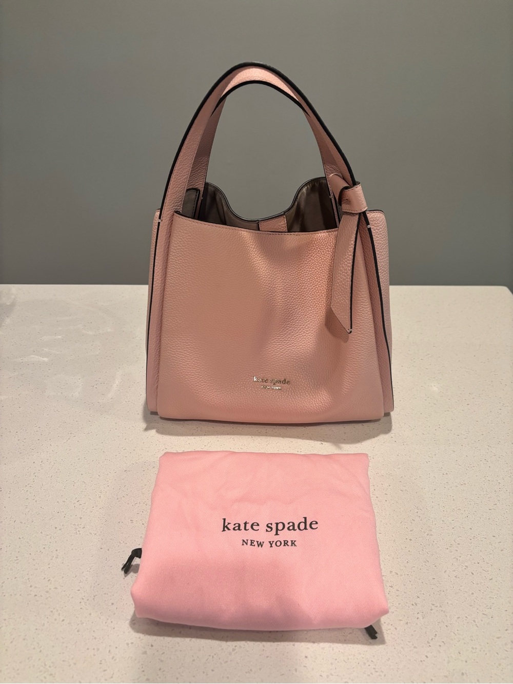 kate spade Knott Pink Pebbled Leather bag